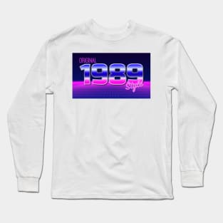 Original 1989 Style - 80s Neon Grid Nostalgia Long Sleeve T-Shirt